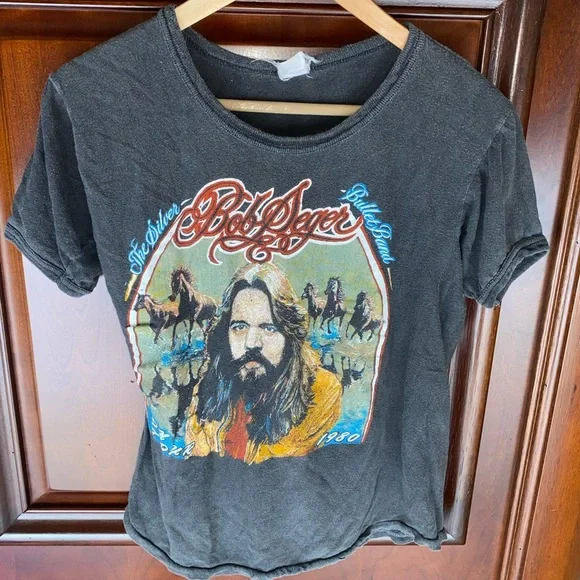 80s BOB SEGER ビンテージ　バンドTシャツ Bob Seger t shirt, vintage 80s band tee, streetwear style